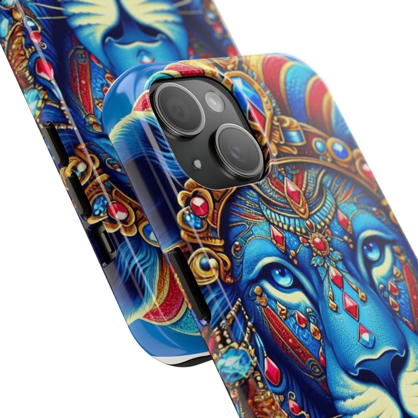 Bohemian Lion Phone Case - Artistic Tough Case for Wildlife Lovers, Unique Gift for Birthdays, Nature Enthusiasts, Phone Protection