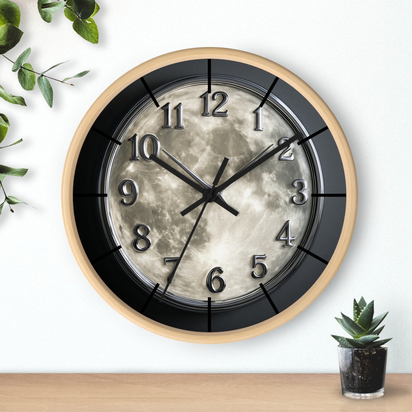 Moon Phase Wall Clock - Celestial Decor for Astronomy Lovers, Living Room Accessories, Gift for Space Enthusiasts, Home Office Decor, [...]