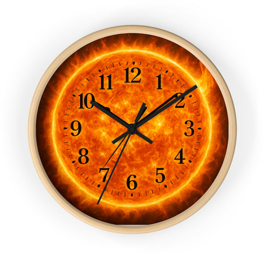 Radiant Sun Wall Clock | Bright Home Decor, Unique Gift, Modern Design, Kitchen or Living Room Accent, Timekeeper