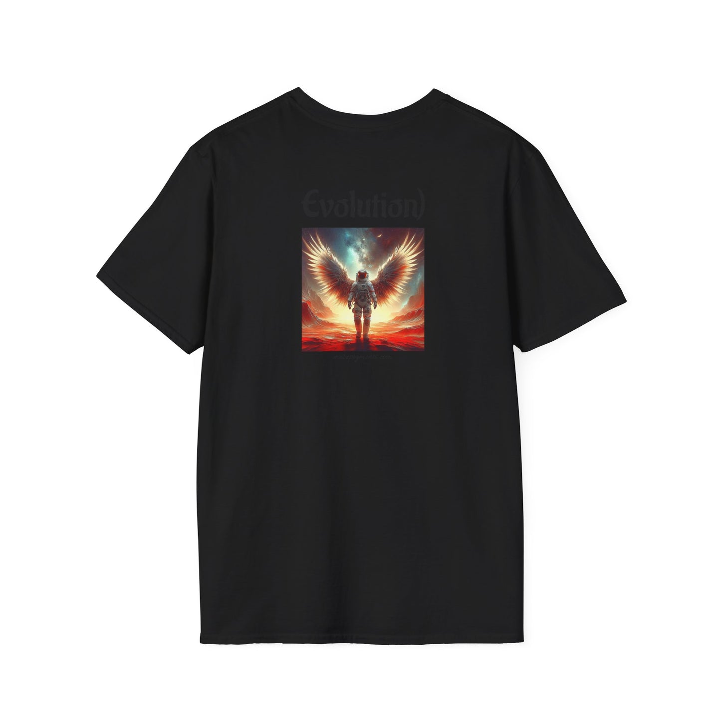 Angelic Wings Unisex Softstyle T-Shirt | Dreamy Tee for Spiritual Souls, Gift for Birthdays, Christmas, Meditation, Yoga Lovers