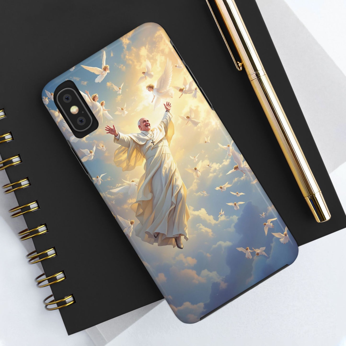 Heavenly Guardian Phone Case, Inspirational Protective Case, Motivational Gift, Spiritual Phone Accessory, Unique Christian Phone Cover