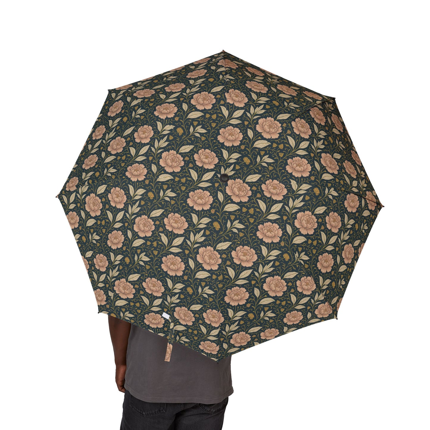 Foldable Umbrella - Floral Design, Portable Travel & Stylish Rain Gear, Gift for Her - Spring Waterproof