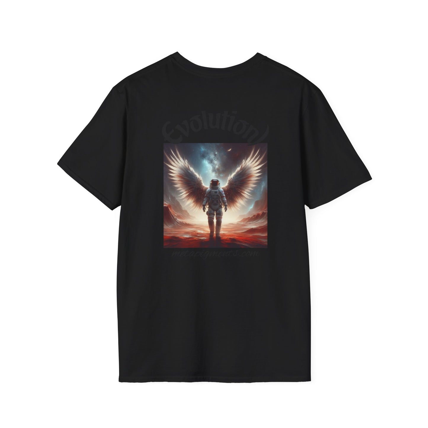 Angelic Wings Unisex Softstyle T-Shirt | Dreamy Tee for Spiritual Souls, Gift for Birthdays, Christmas, Meditation, Yoga Lovers