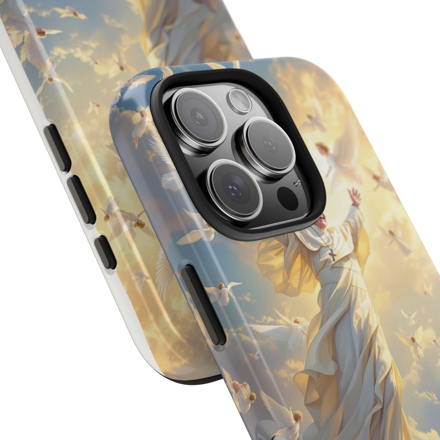 Heavenly Guardian Phone Case, Inspirational Protective Case, Motivational Gift, Spiritual Phone Accessory, Unique Christian Phone Cover