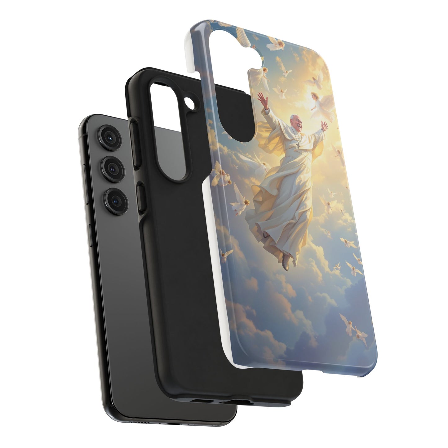 Heavenly Guardian Phone Case, Inspirational Protective Case, Motivational Gift, Spiritual Phone Accessory, Unique Christian Phone Cover