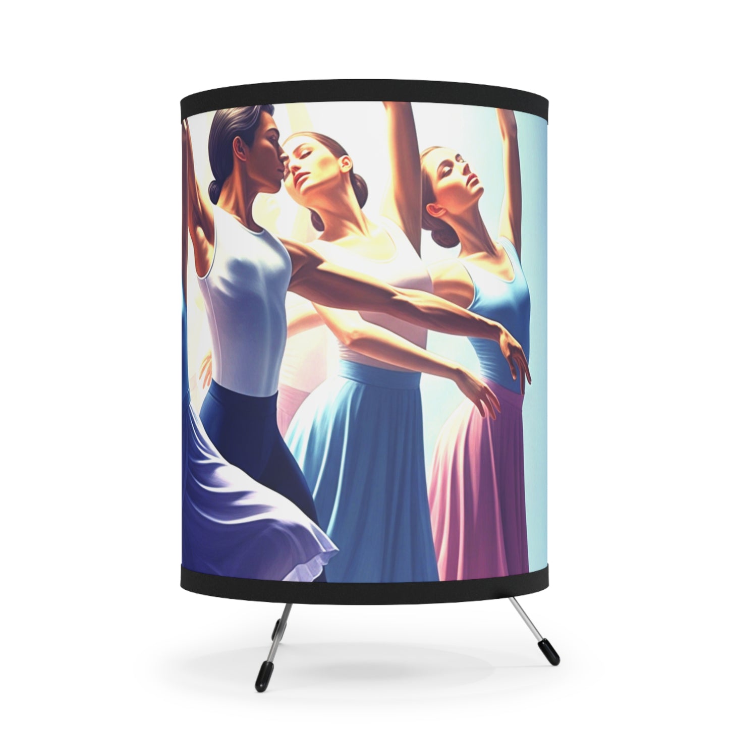 Ballet Dancer Tripod Lamp with High-Res Printed Shade, Dance Decor, Modern Lighting, Gift for Dancers, Home Theater Accent