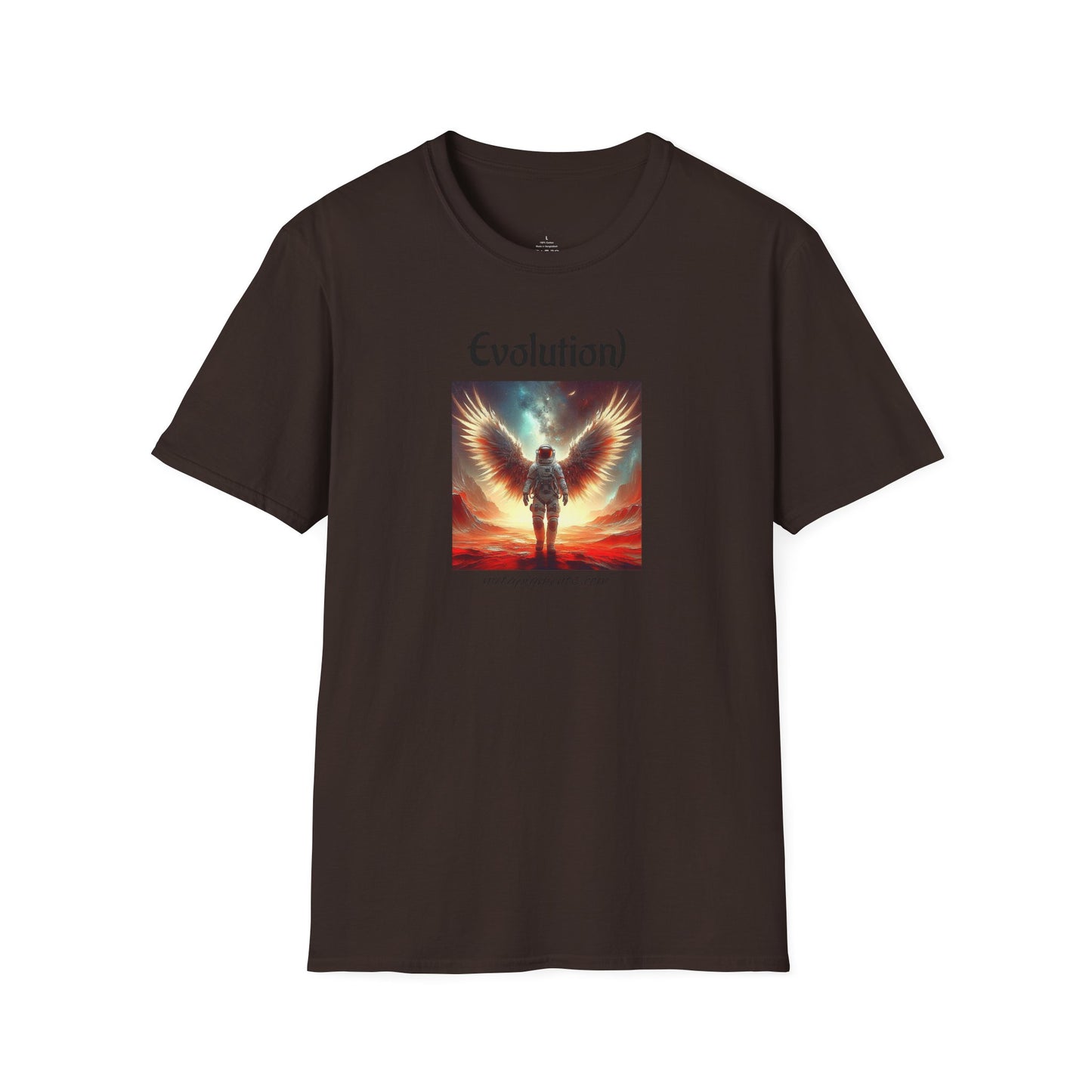 Angelic Wings Unisex Softstyle T-Shirt | Dreamy Tee for Spiritual Souls, Gift for Birthdays, Christmas, Meditation, Yoga Lovers