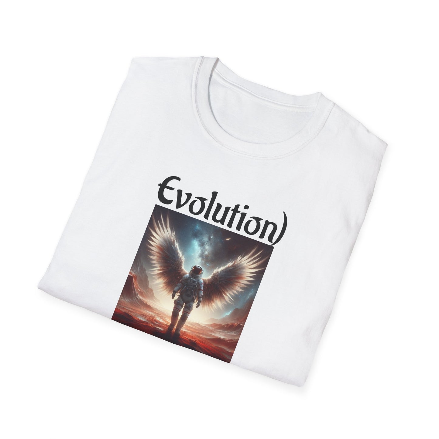 Angelic Wings Unisex Softstyle T-Shirt | Dreamy Tee for Spiritual Souls, Gift for Birthdays, Christmas, Meditation, Yoga Lovers