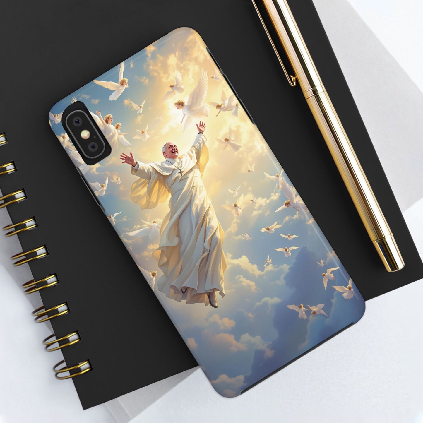 Heavenly Guardian Phone Case, Inspirational Protective Case, Motivational Gift, Spiritual Phone Accessory, Unique Christian Phone Cover