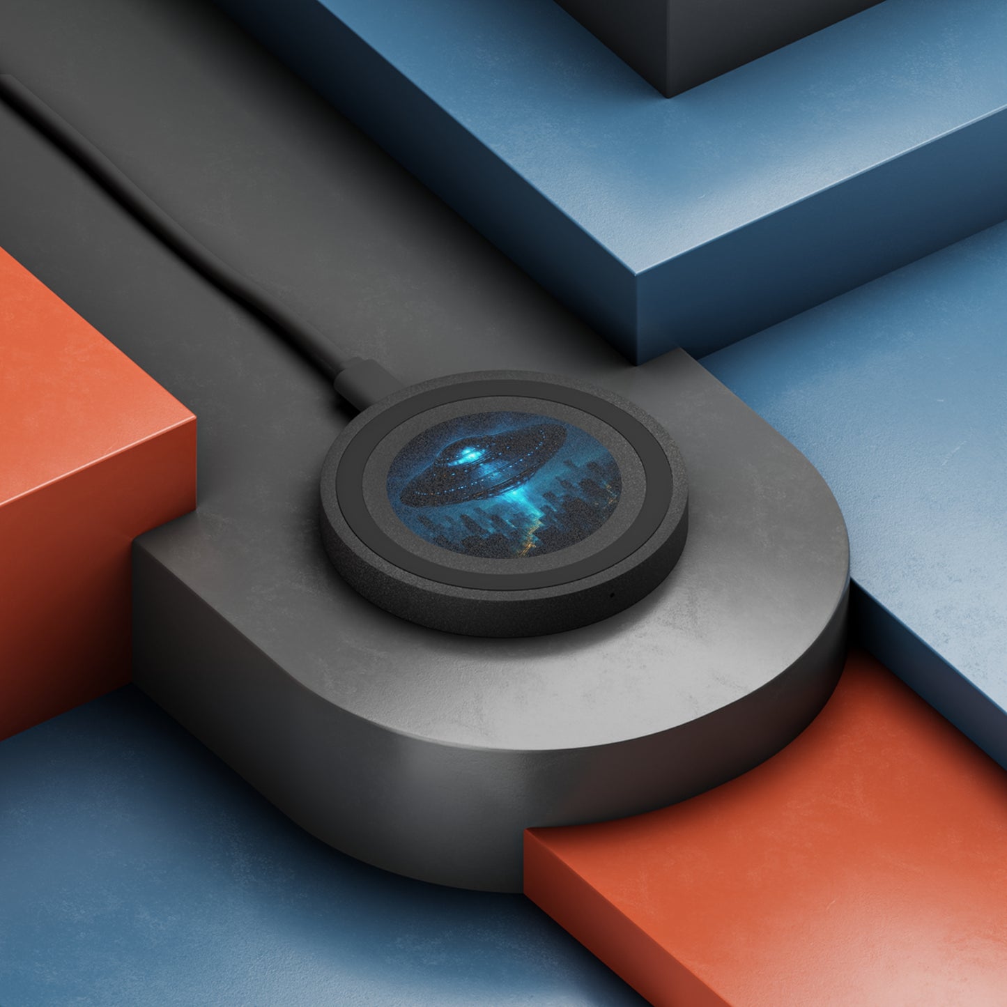 Wireless Charging Pad - Futuristic UFO, Sci-Fi Phone Charge