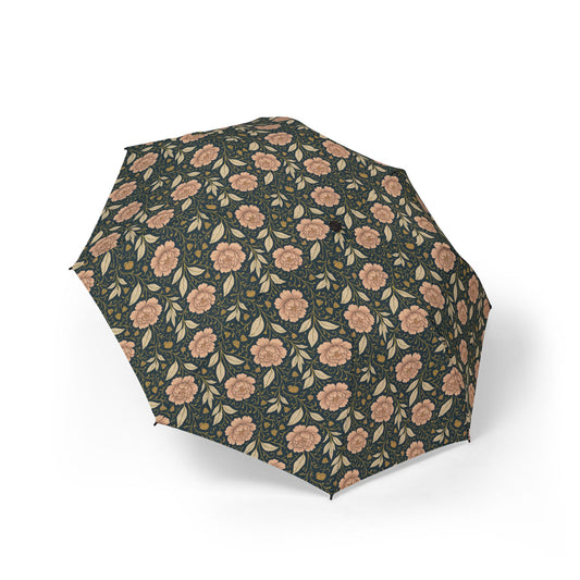 Foldable Umbrella - Floral Design, Portable Travel & Stylish Rain Gear, Gift for Her - Spring Waterproof