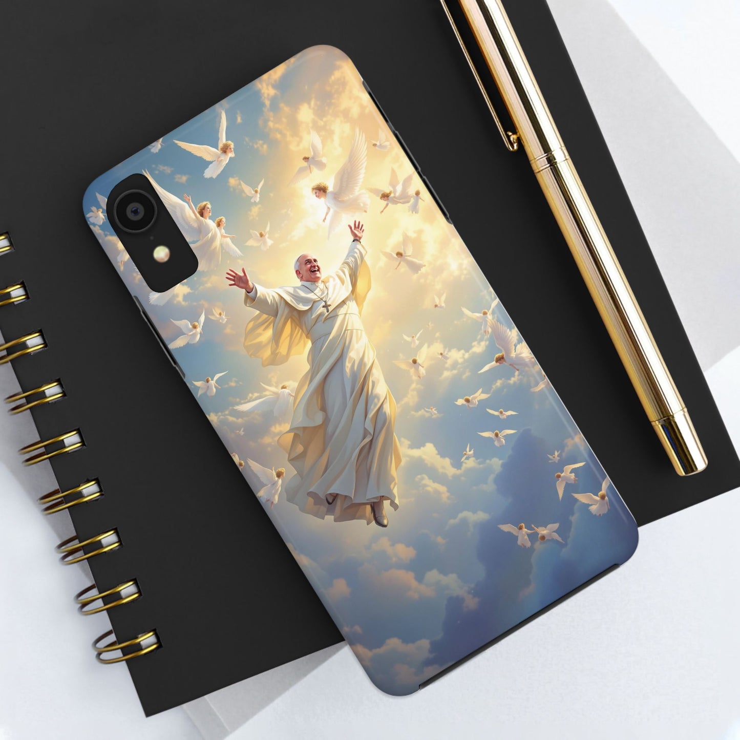 Heavenly Guardian Phone Case, Inspirational Protective Case, Motivational Gift, Spiritual Phone Accessory, Unique Christian Phone Cover