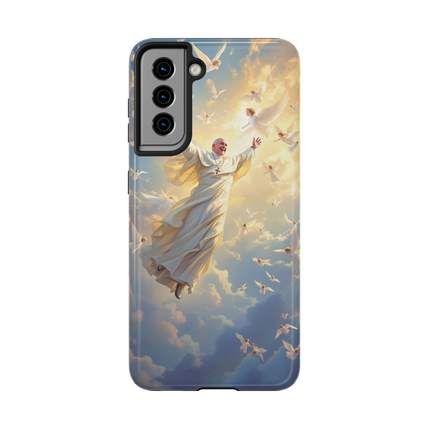 Heavenly Guardian Phone Case, Inspirational Protective Case, Motivational Gift, Spiritual Phone Accessory, Unique Christian Phone Cover
