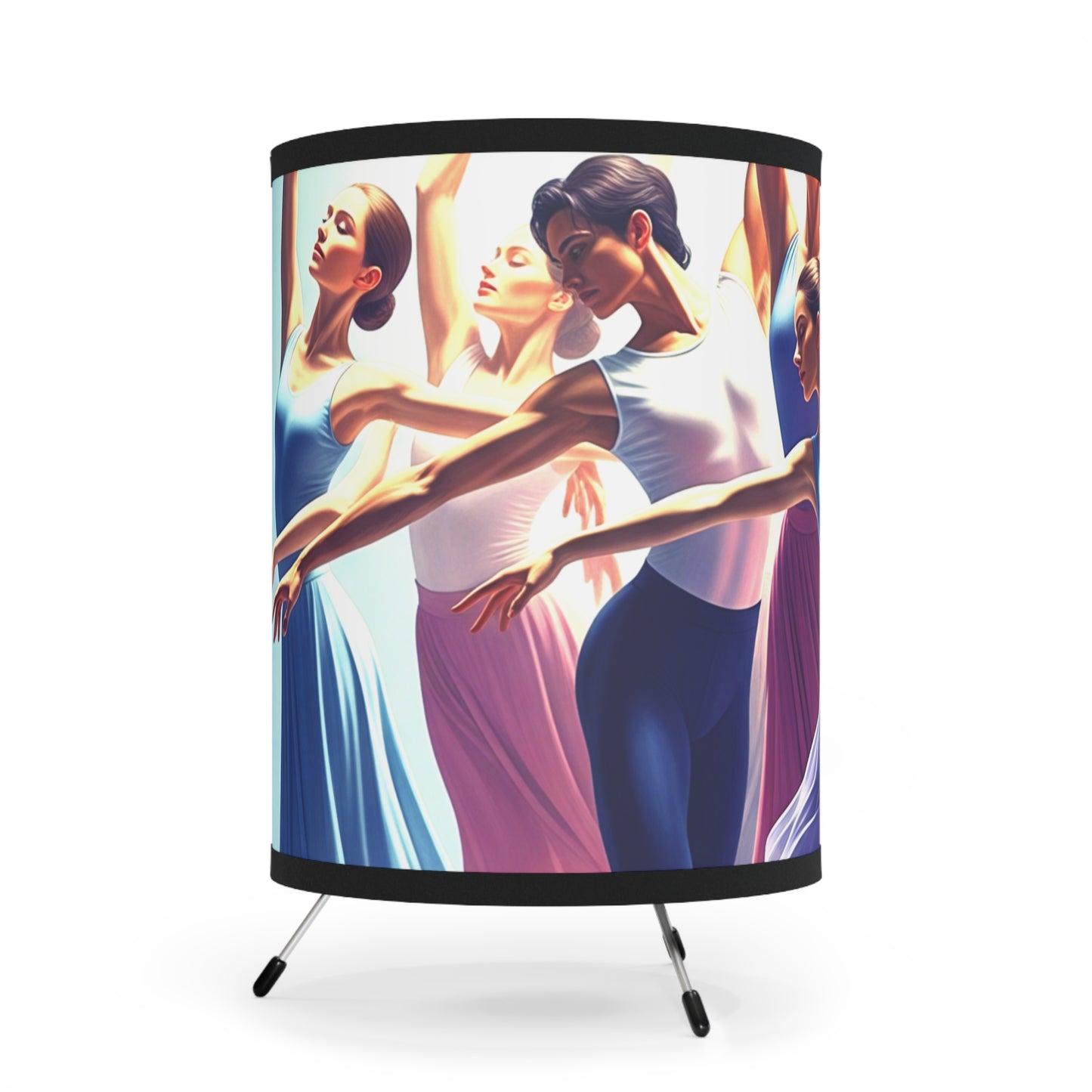 Ballet Dancer Tripod Lamp with High-Res Printed Shade, Dance Decor, Modern Lighting, Gift for Dancers, Home Theater Accent