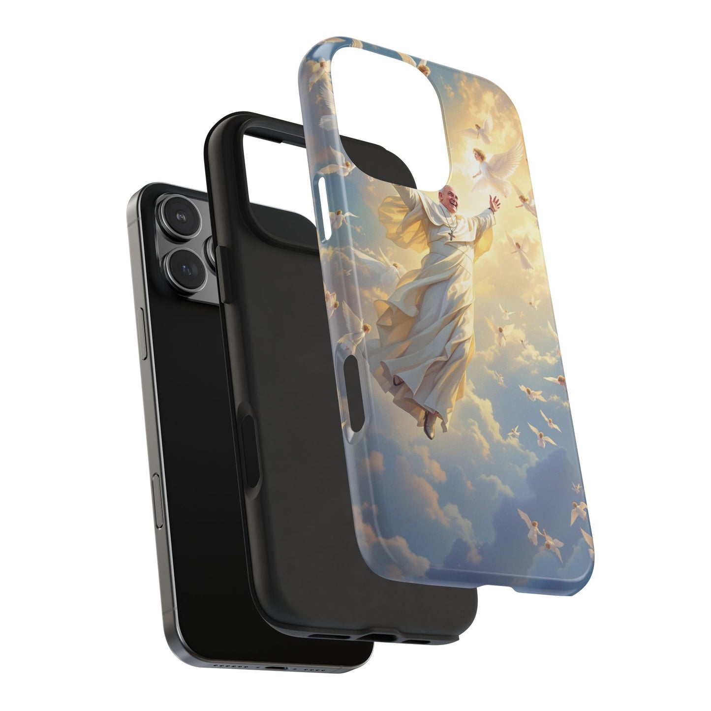 Heavenly Guardian Phone Case, Inspirational Protective Case, Motivational Gift, Spiritual Phone Accessory, Unique Christian Phone Cover
