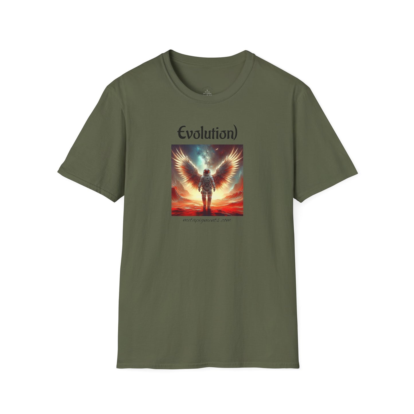 Angelic Wings Unisex Softstyle T-Shirt | Dreamy Tee for Spiritual Souls, Gift for Birthdays, Christmas, Meditation, Yoga Lovers