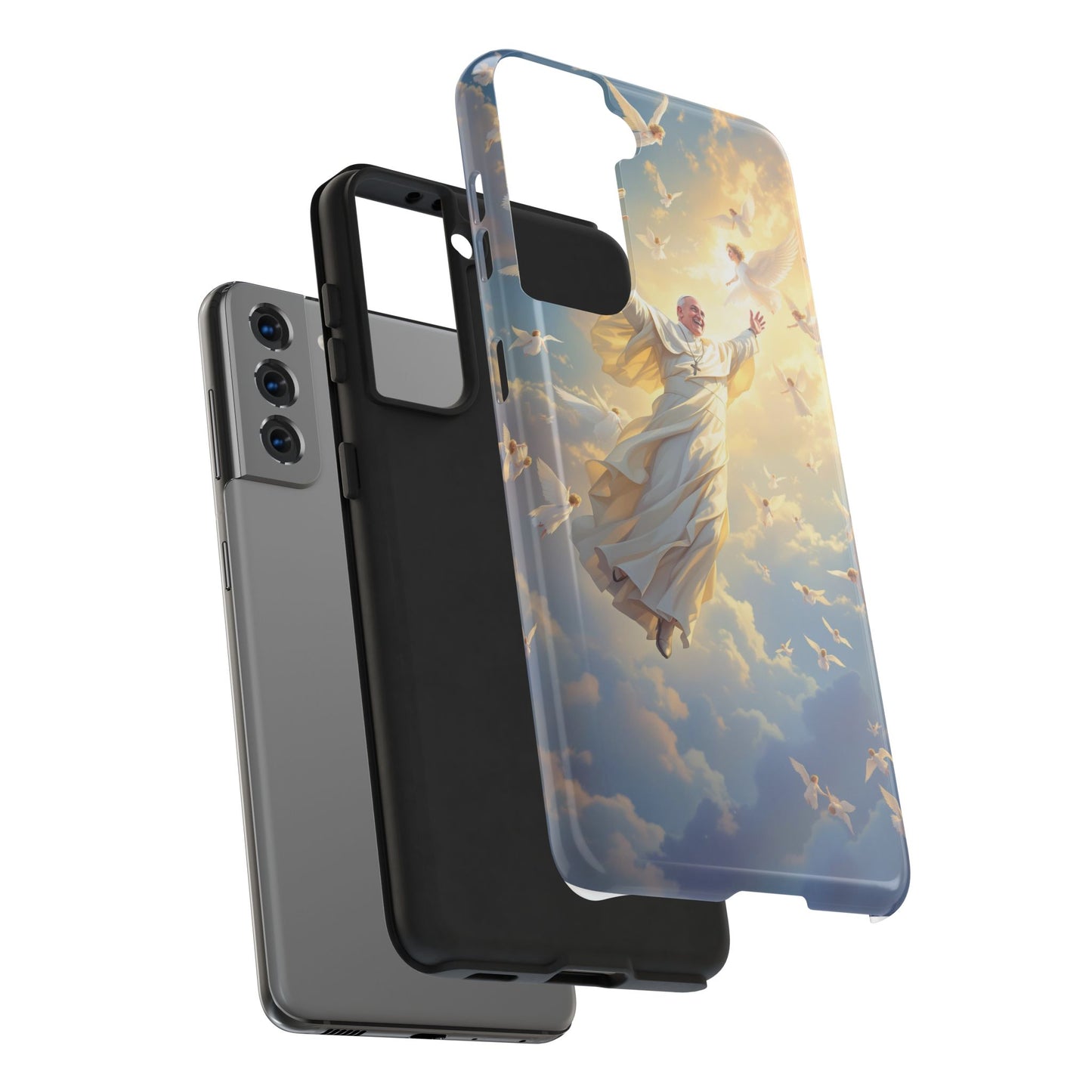 Heavenly Guardian Phone Case, Inspirational Protective Case, Motivational Gift, Spiritual Phone Accessory, Unique Christian Phone Cover