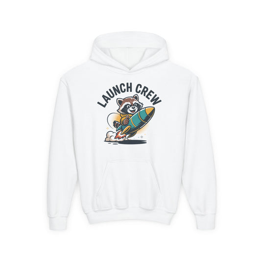 Launch Crew Youth Hoodie - Fun & Adventure Motivational Sweatshirt