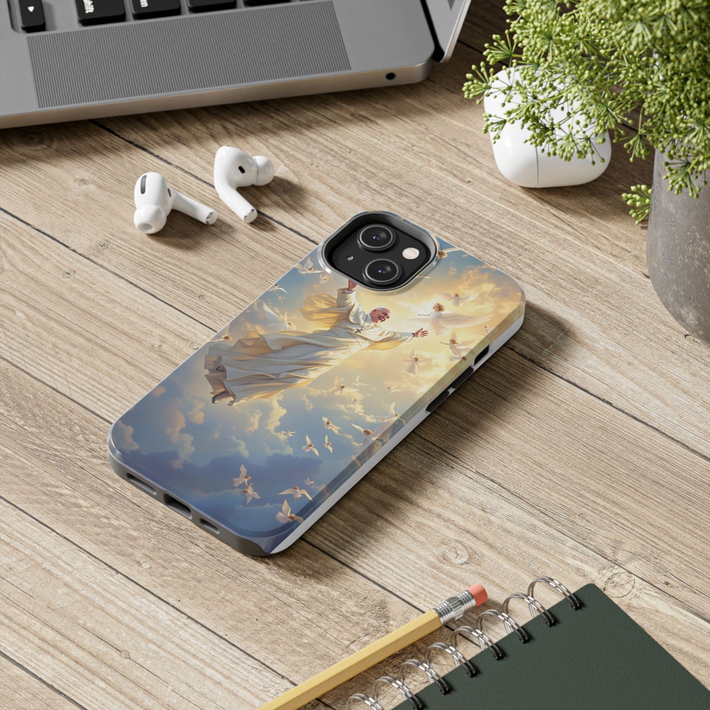 Heavenly Guardian Phone Case, Inspirational Protective Case, Motivational Gift, Spiritual Phone Accessory, Unique Christian Phone Cover