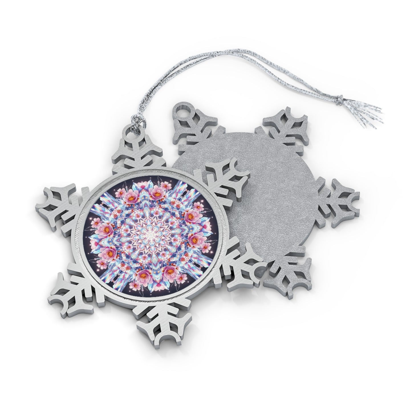 Pewter Snowflake Ornament | Unique Winter Decor, Holiday Gift, Christmas Tree Decoration, Winter Wonderland Keepsake