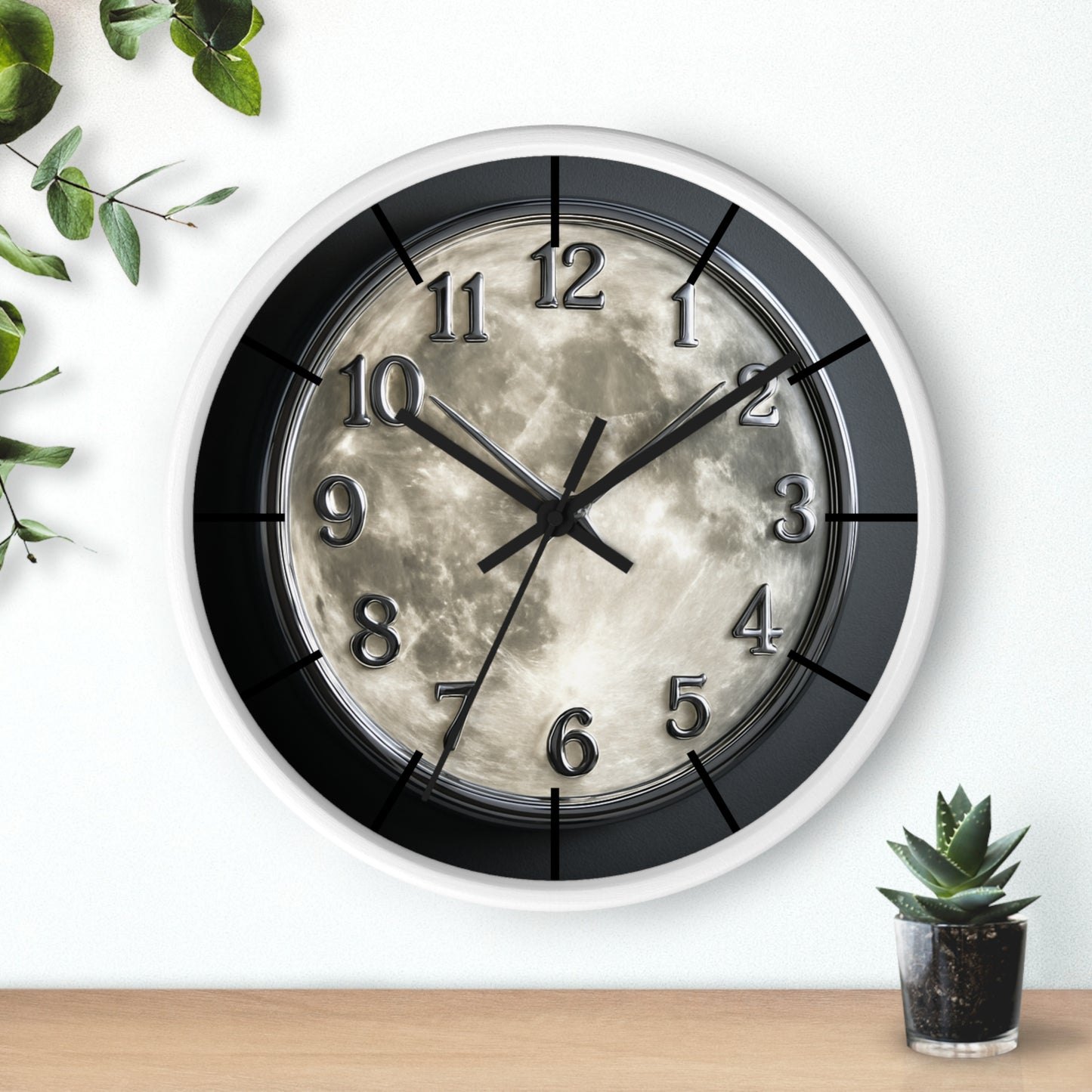 Moon Phase Wall Clock - Celestial Decor for Astronomy Lovers, Living Room Accessories, Gift for Space Enthusiasts, Home Office Decor, [...]