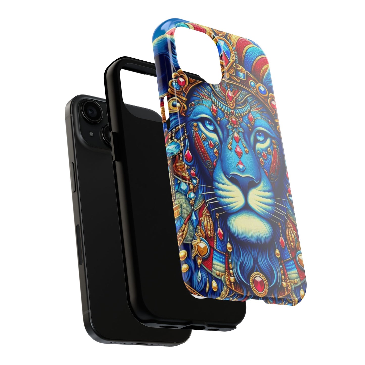 Bohemian Lion Phone Case - Artistic Tough Case for Wildlife Lovers, Unique Gift for Birthdays, Nature Enthusiasts, Phone Protection