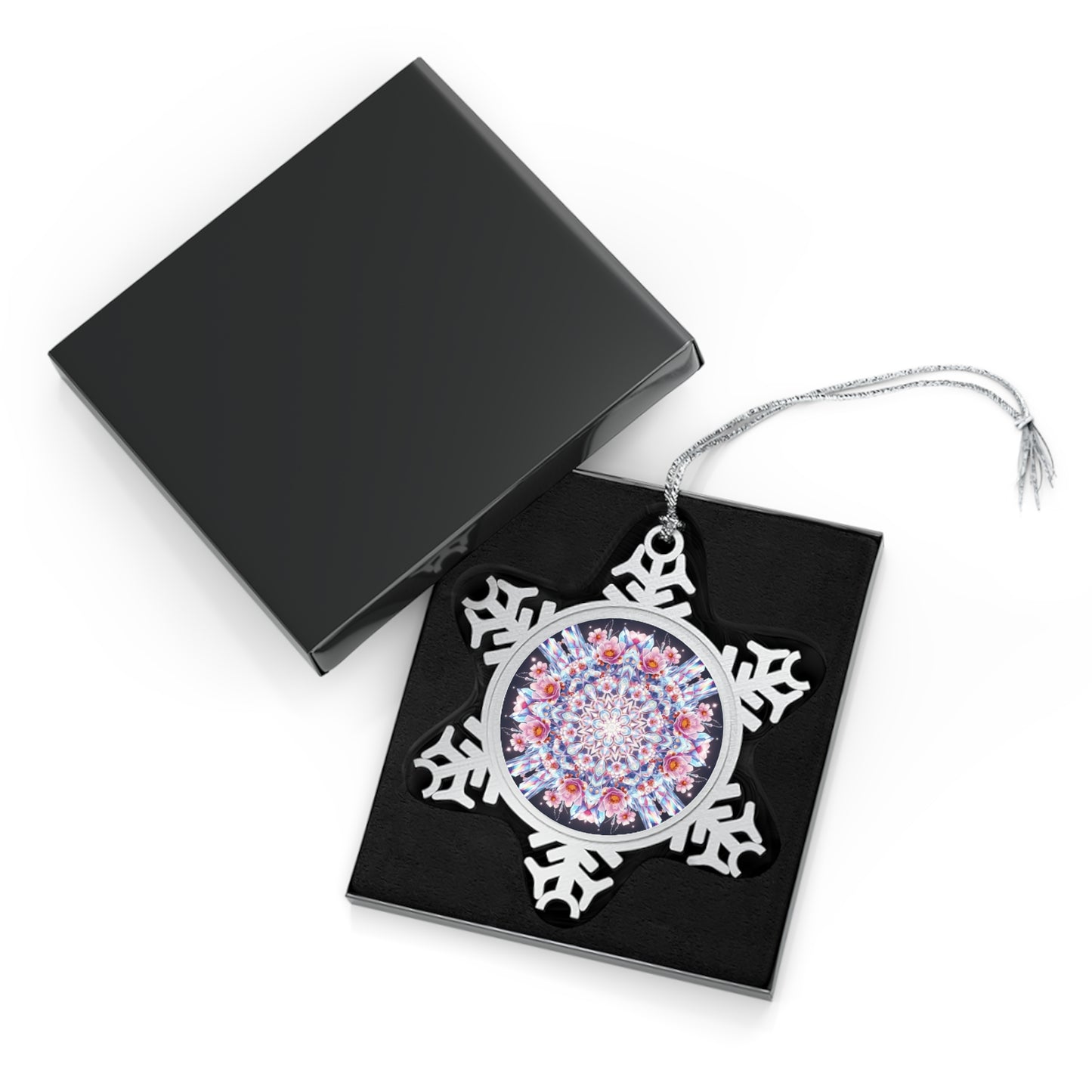Pewter Snowflake Ornament | Unique Winter Decor, Holiday Gift, Christmas Tree Decoration, Winter Wonderland Keepsake