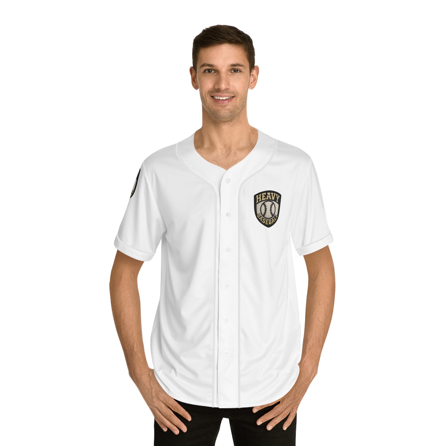 Heavy Baseball Jersey for Men, Perfect for Game Days, Sports Events, Casual Wear, or Fan Gifts, AOP Design, Comfortable Fit