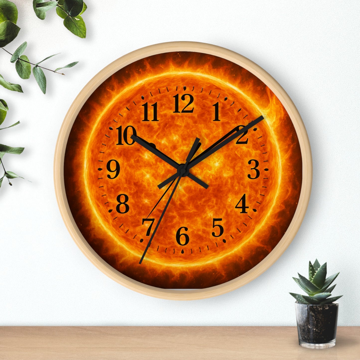 Radiant Sun Wall Clock | Bright Home Decor, Unique Gift, Modern Design, Kitchen or Living Room Accent, Timekeeper