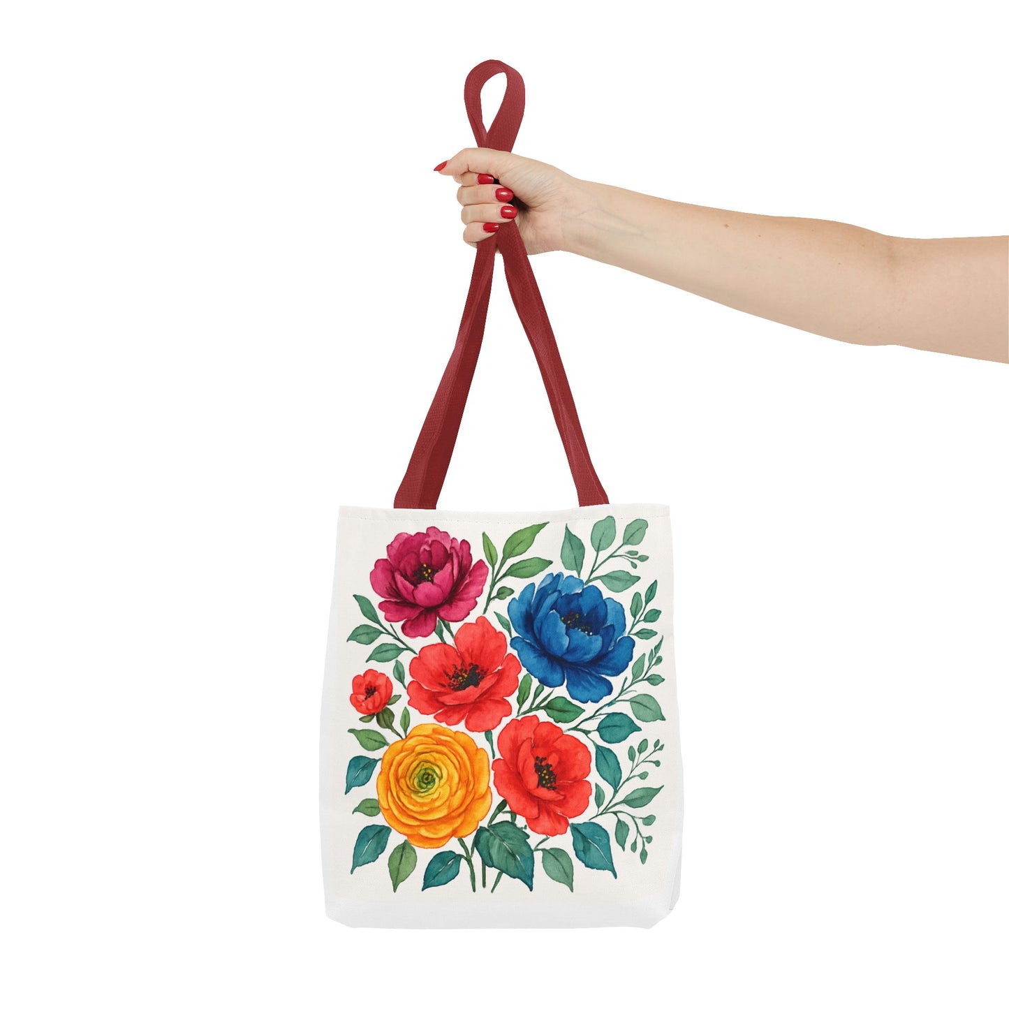 Floral Tote Bag, Vibrant Flower Bag, Eco-Friendly Shopper, Gift for Her, Spring/Summer Accessory