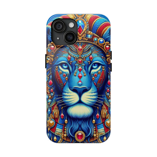 Bohemian Lion Phone Case - Artistic Tough Case for Wildlife Lovers, Unique Gift for Birthdays, Nature Enthusiasts, Phone Protection