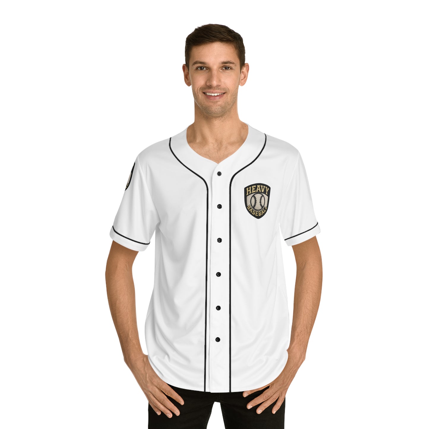 Heavy Baseball Jersey for Men, Perfect for Game Days, Sports Events, Casual Wear, or Fan Gifts, AOP Design, Comfortable Fit