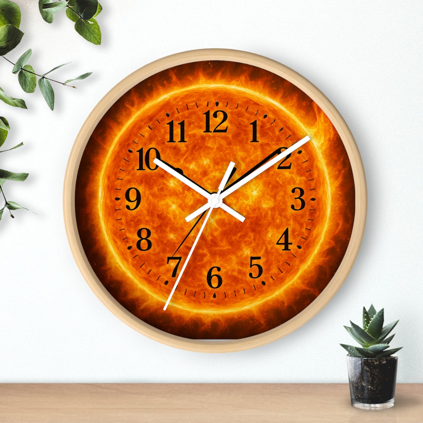 Radiant Sun Wall Clock | Bright Home Decor, Unique Gift, Modern Design, Kitchen or Living Room Accent, Timekeeper
