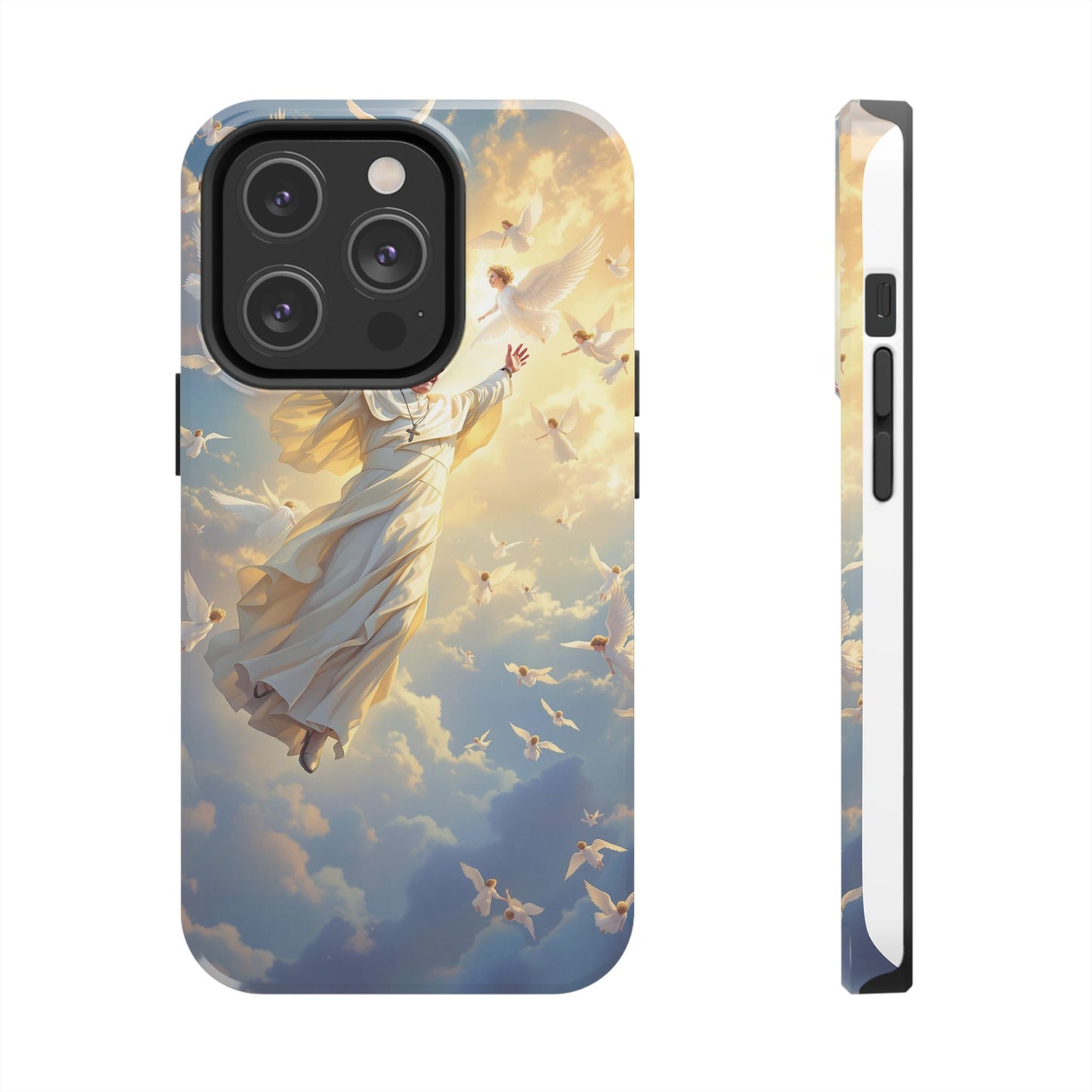Heavenly Guardian Phone Case, Inspirational Protective Case, Motivational Gift, Spiritual Phone Accessory, Unique Christian Phone Cover