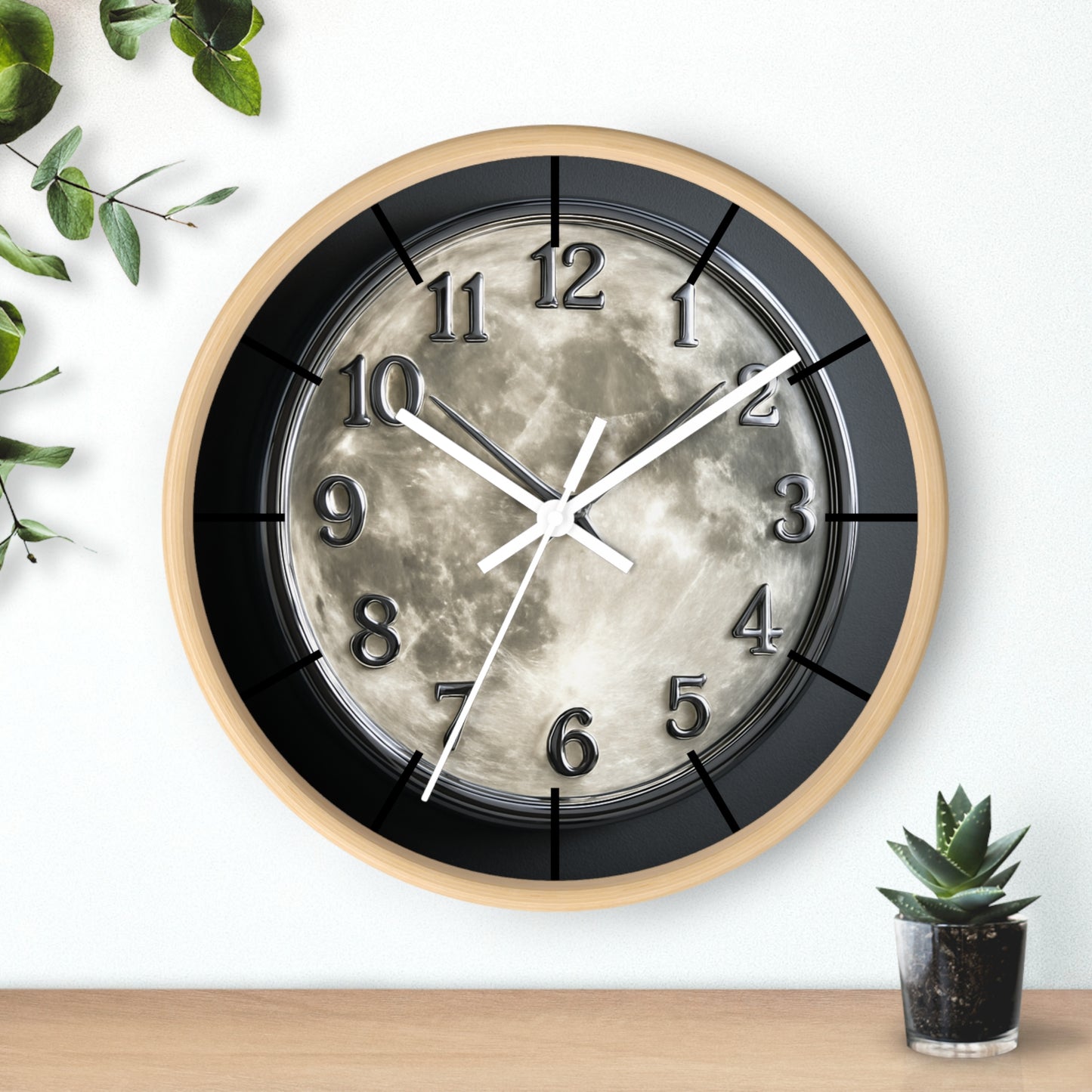 Moon Phase Wall Clock - Celestial Decor for Astronomy Lovers, Living Room Accessories, Gift for Space Enthusiasts, Home Office Decor, [...]