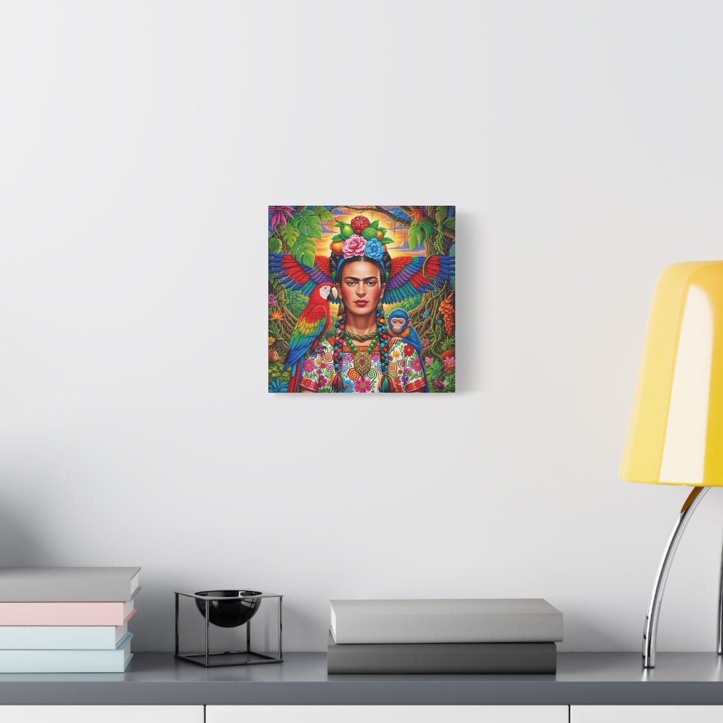 Frida Kahlo Canvas Art Print, Vibrant Wall Decor, Mexican Art, Home Decor, Gift for Art Lovers, Unique Canvas Wall Art