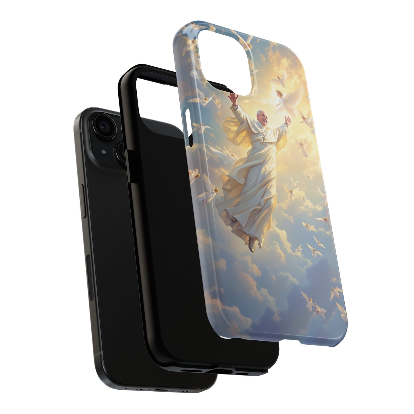 Heavenly Guardian Phone Case, Inspirational Protective Case, Motivational Gift, Spiritual Phone Accessory, Unique Christian Phone Cover