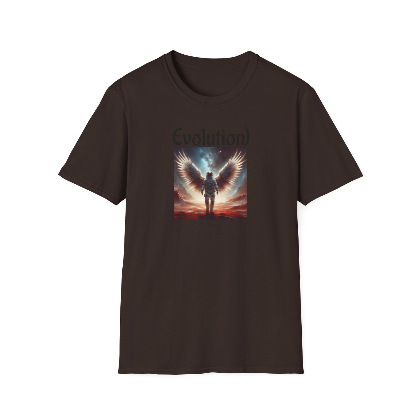 Angelic Wings Unisex Softstyle T-Shirt | Dreamy Tee for Spiritual Souls, Gift for Birthdays, Christmas, Meditation, Yoga Lovers